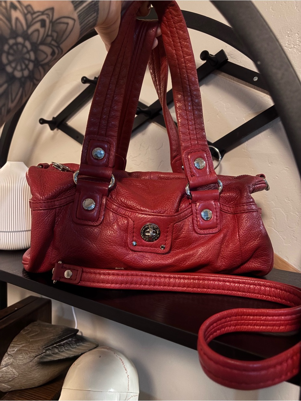Marc jacobs red leather bag